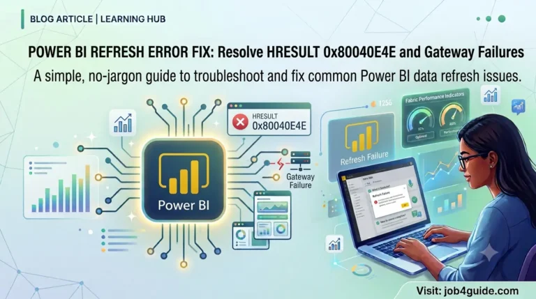 Power BI Refresh Error Fix Resolve HRESULT 0x80040E4E and Gateway Failures