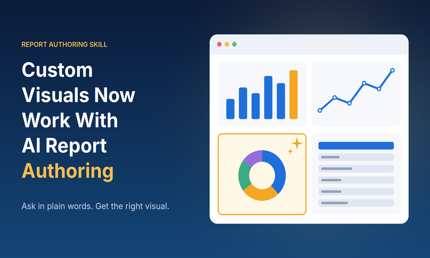 Power BI Report Authoring Skill Now Supports Custom Visuals for Easier Report Creation