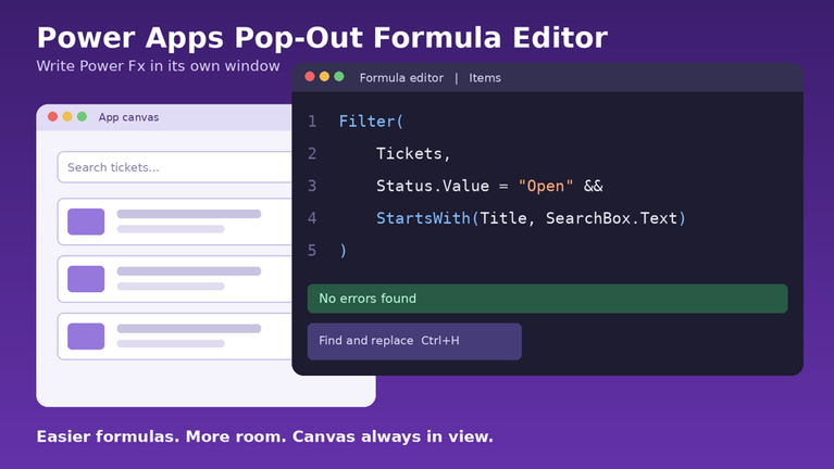 Power Apps Gets a New Pop-Out Formula Editor